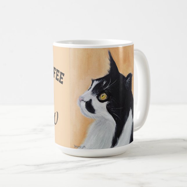Caneca De Café Cat mug I need coffee right meow (Frente Esquerda)