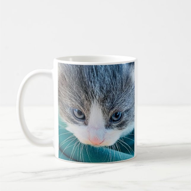 Caneca De Café Cat Mug, Morning Mood, Funny Mug (Esquerda)