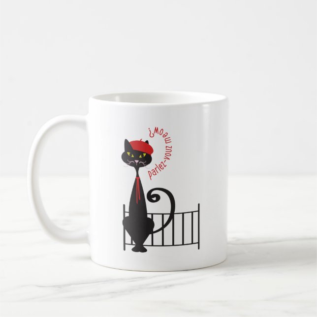 Caneca De Café Cat Mug - Parlez-Vouz Meow? (Esquerda)