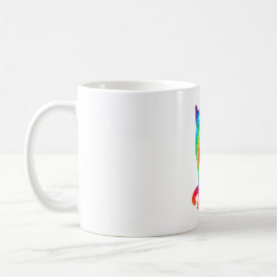 Caneca De Café Cat Ocean Tie Dye Rainbow Hippie