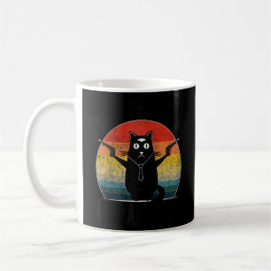 Caneca De Café Cat Pew Pew Pew Madafakas Crazy Vintage Gato Engra
