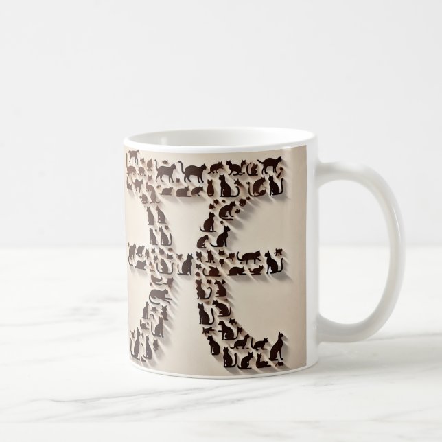 Caneca De Café Cat Pi (Direita)