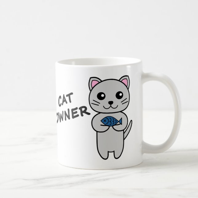 Caneca De Café CAT Proprietário de Coffee Personalizado (Direita)