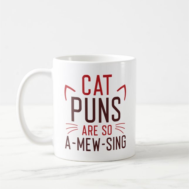 Caneca De Café Cat Puns É Tão Amewing (Esquerda)