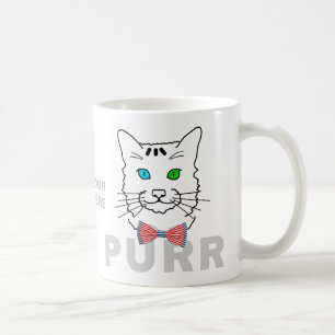 Caneca De Café Cat Purr engraçado personalizável