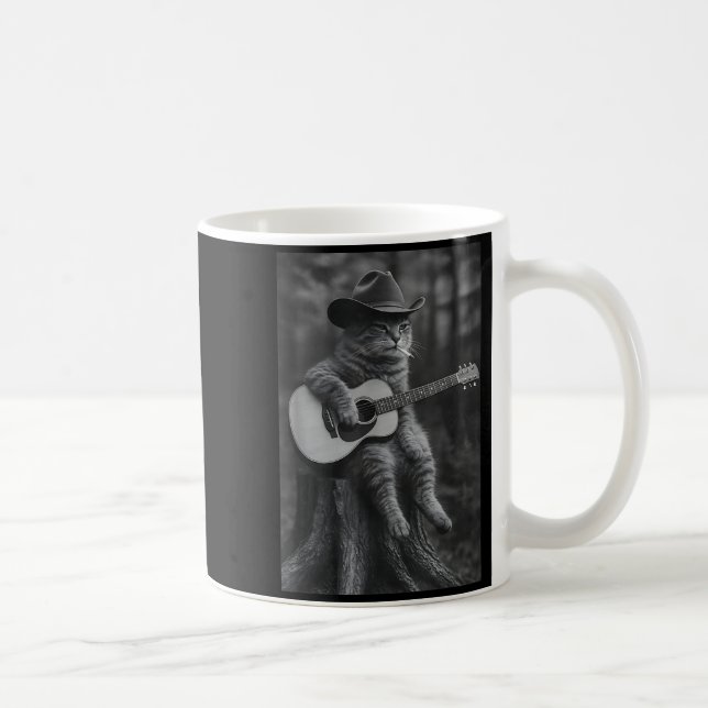 Caneca De Café Cat Smoking Cigarette Racoon Ossum Funny Meme Cowb (Direita)