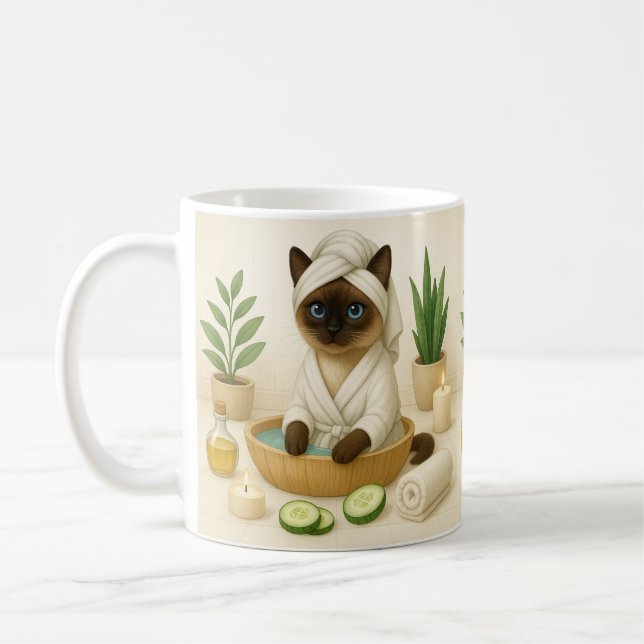 Caneca De Café Cat Spa Pensada para Alojadores de Gato (Esquerda)