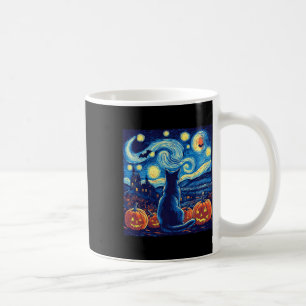 Caneca De Café Cat Starry Night Van Gogh Cat Lovers Pumpkins