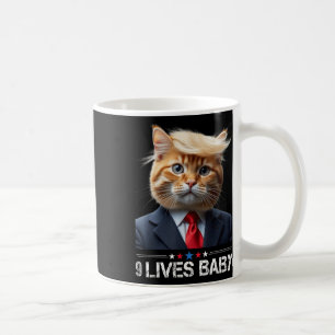 Caneca De Café Cat Trump 9 Lives Baby