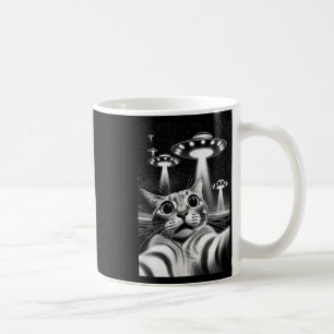 Caneca De Café Cat Ufo _ Memória De Invasão Engraçada Cat Ufo