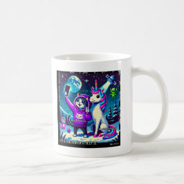 Caneca De Café Cat & Unicorn UFO Selfie: Big Meeting Mug