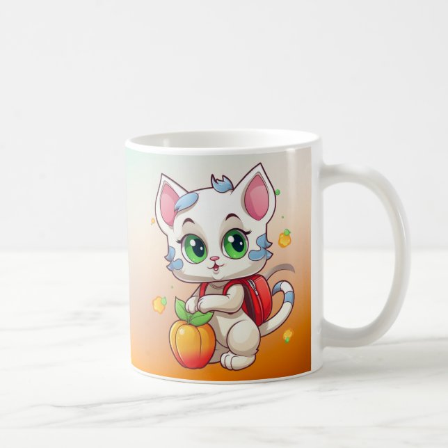 Caneca De Café Cat Vai Para A Escola 85241 (Direita)