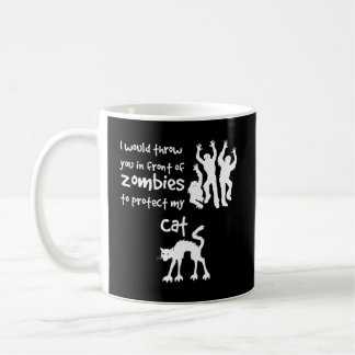 Caneca De Café Cat Versus Zombies Engraçado Horror de Gatos Amant
