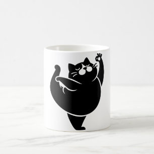 Caneca De Café *Cat Yoga #13 Arte Digital