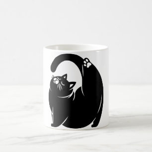 Caneca De Café *Cat Yoga #24 Arte Digital