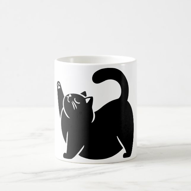 Caneca De Café *Cat Yoga #3 Arte Digital (Centro)