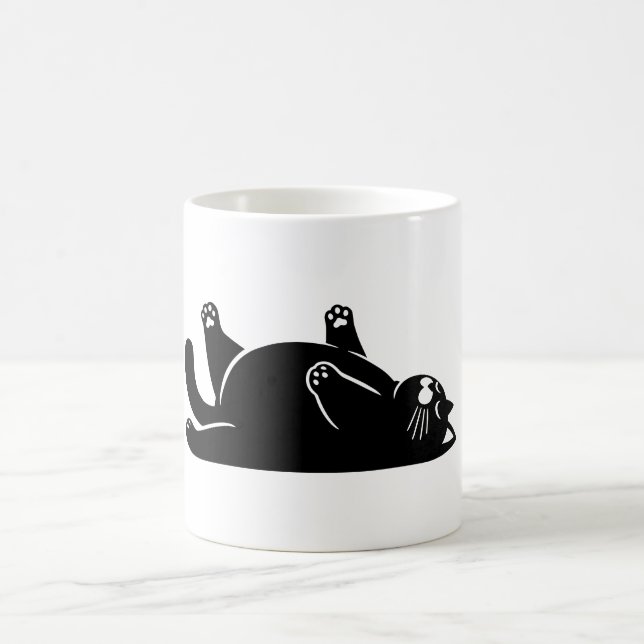 Caneca De Café *Cat Yoga #6 Arte Digital (Centro)