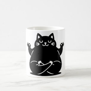 Caneca De Café Cat Yoga nº 9 Arte Digital