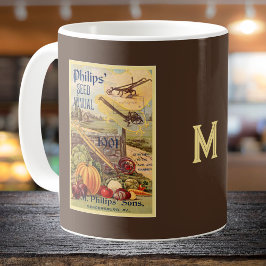 Caneca De Café Catálogo de Pacotes de Semente Vintage de Fazenda