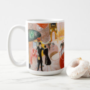 Caneca De Café Catedrais da Broadway por Florine Stettheimer