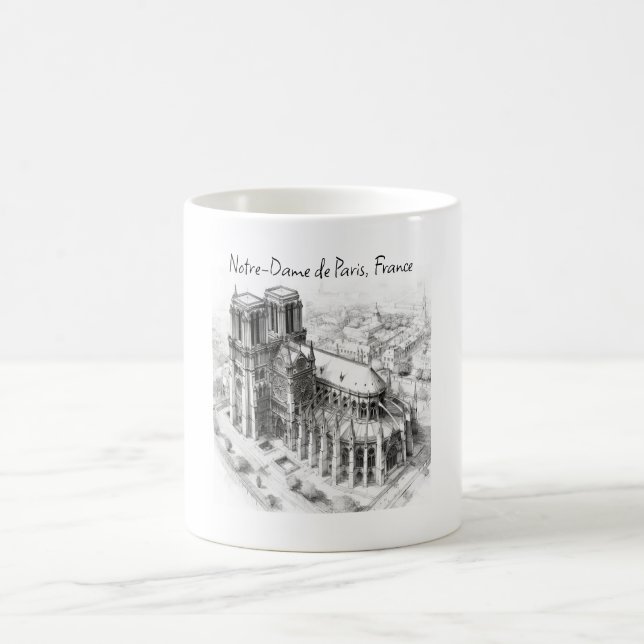 Caneca De Café Catedral Notre-Dame de Paris, França (Centro)