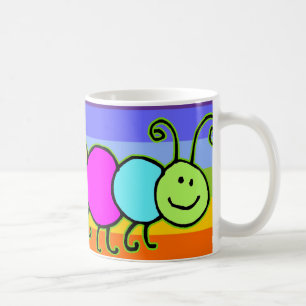 Caneca De Café Caterillar Netty listras de cor castanha