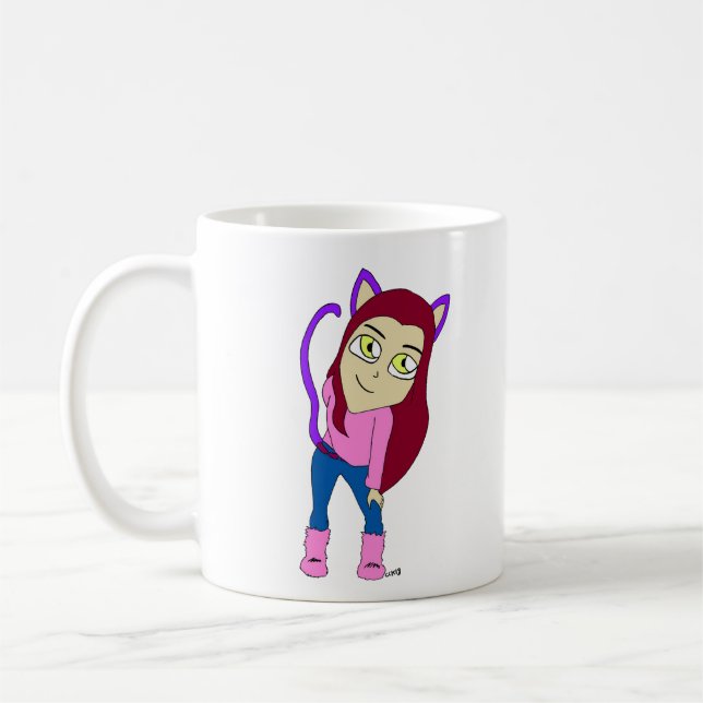 Caneca De Café catgirl chibi (Esquerda)