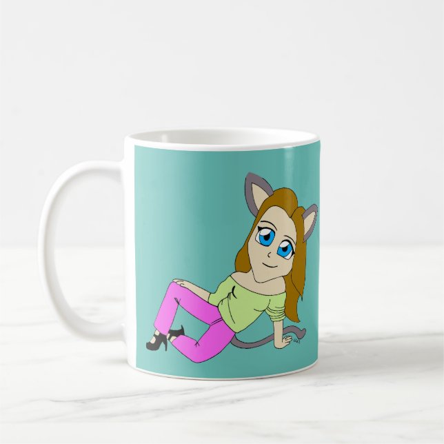 Caneca De Café catgirl chibi (Esquerda)