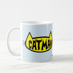 CANECA DE CAFÉ "CATMAN" LOGO RETRÔ PARA HOMENS AMANTES DE GATOS