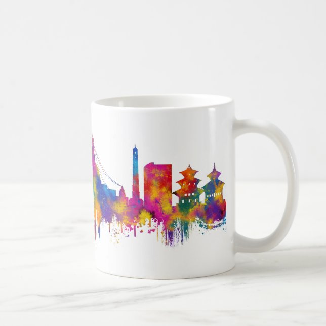 Caneca De Café Catmandu Nepal Skyline (Direita)