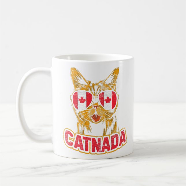 Caneca De Café Catnada Canadense Cat Animal Canada Day Canadá  (Esquerda)