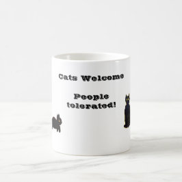 Caneca De Café Cats Bem-Vindo Pessoas Toleradas Engraçado Coisa P