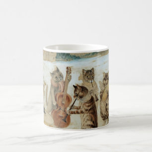 Caneca De Café Cats Carol Singing por Louis Wain
