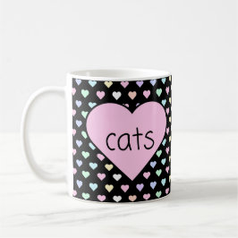 Caneca De Café Cats Hearts Mug