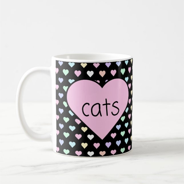 Caneca De Café Cats Hearts Mug (Esquerda)