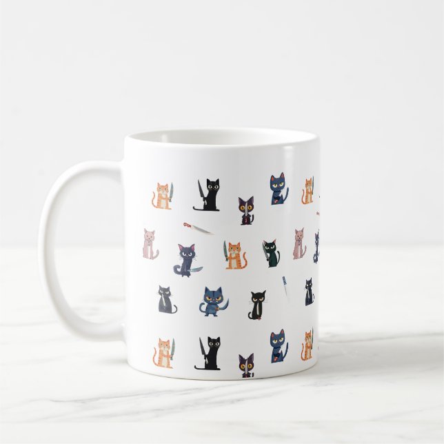 Caneca De Café Cats & Knives Mug (Esquerda)