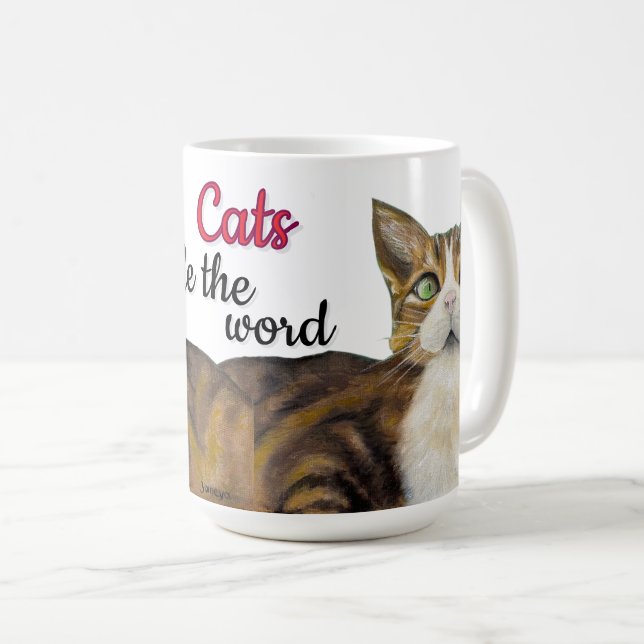 Caneca De Café Cats rule the world mug  (Frente Esquerda)