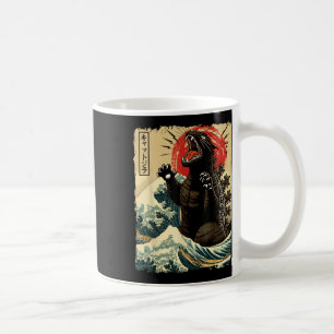 Caneca De Café Catzilla Cat Art Engraçado Gato Japonês Para Homen