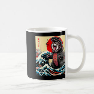 Caneca De Café Catzilla Gato Arte Japonês Gato Engraçado Para Hom