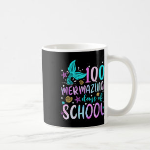 Caneca De Café Cauda 100 Dias De Mermasterização Da Escola Crianç