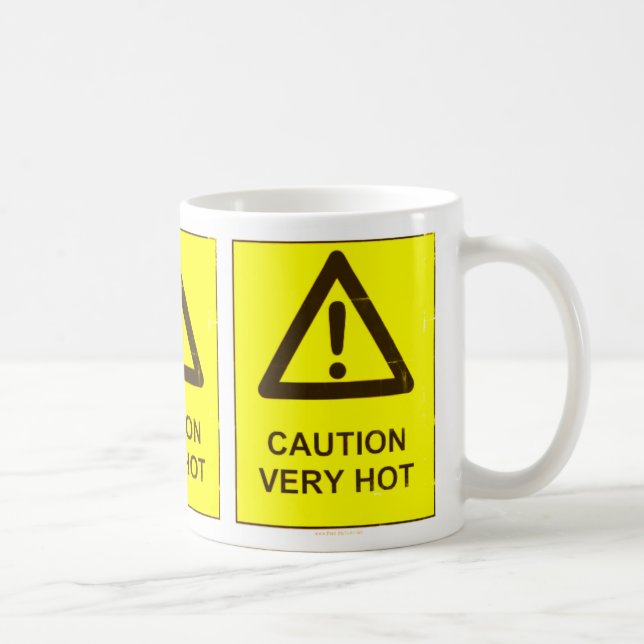 Caneca De Café Caution - Hot Coffee Mug (Direita)