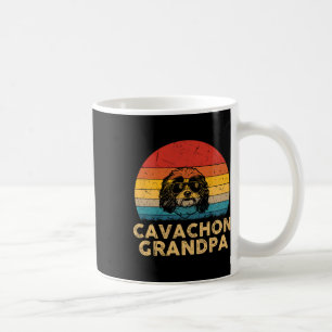 Caneca De Café Cavachon Retro Vovô Amante de Cães Pata Pai Dia do