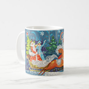 Caneca De Café Cavalaria fabulosa liderada por Padre Frost e Snow