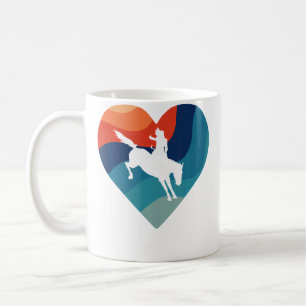 Caneca De Café Cavaleiro Cavalgando Amor Rodeio Coração Mulheres