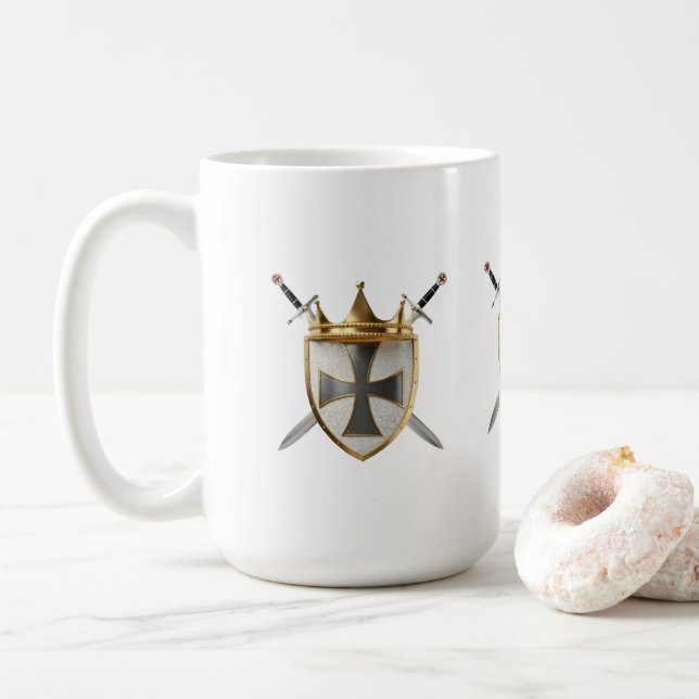 Caneca De Café Cavaleiro Da Crista De RayEl (Com Donut)