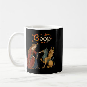 Caneca De Café Cavaleiro Medieval Boop Dragão Engraçado Ren Faire