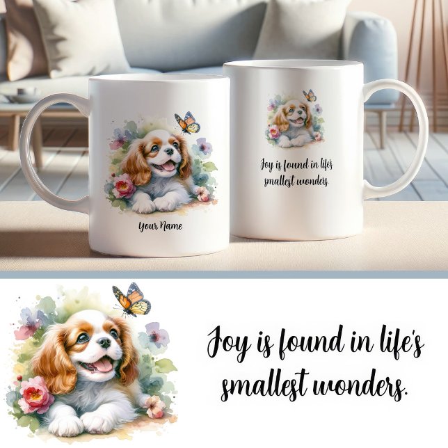 Caneca De Café Cavaleiro Personalizado Rei Charles Spaniel Mug e  (Criador carregado)