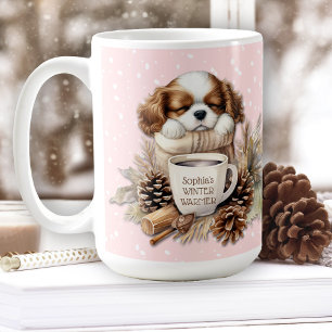 Caneca De Café Cavaleiro Rosa de Natal King Charles Large