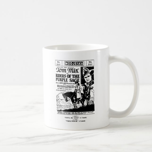Caneca De Café Cavaleiros de Tom Mix do anúncio ocidental 1925 do (Direita)