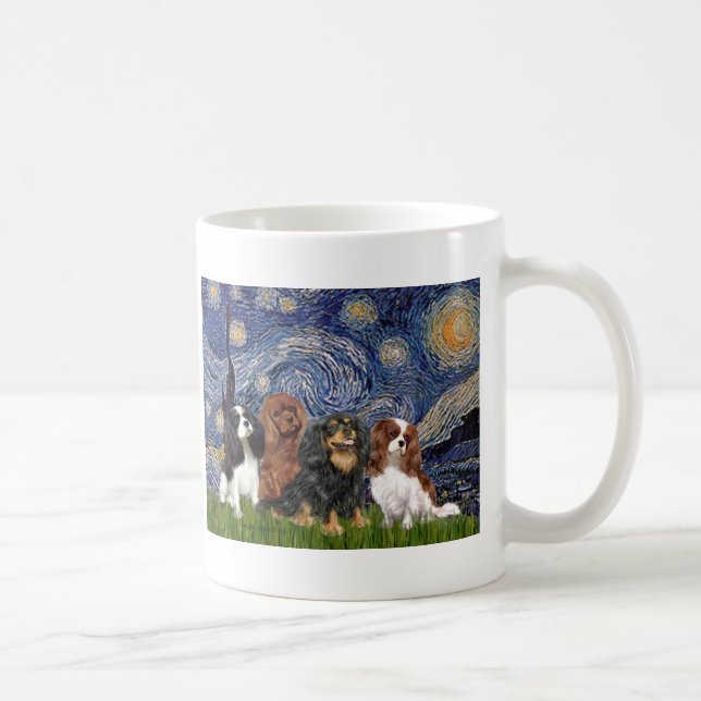 Caneca De Café Cavaleiros (quatro) - Noite Estrelada (Direita)